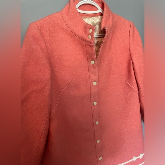 Anthropologie Lauren Moffatt "Eastward" Coral Wool Coat Women's Size small - Picture 3 of 9